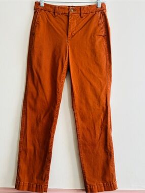 J. Crew Women's Burnt Orange High-Rise Girlfriend Chinos
